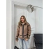 YAKA VE KOL KEMER DETAY LAMİNE İÇ KÜRKLÜ MONT KAHVE 3147