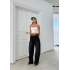 YÜKSEK BEL GENİŞ PAÇA JEAN PANTOLON SİYAH