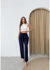 BEL BAĞCIKLI ÇİLEK PANTOLON LACİVERT