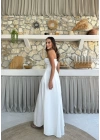BEL KUŞAKLI İSPANYOL PAÇA PANTOLON BEYAZ