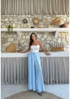 BEL KUŞAKLI İSPANYOL PAÇA PANTOLON MAVİ