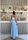 BEL KUŞAKLI İSPANYOL PAÇA PANTOLON MAVİ