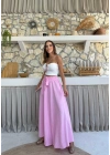 BEL KUŞAKLI İSPANYOL PAÇA PANTOLON PEMBE