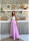 BEL KUŞAKLI İSPANYOL PAÇA PANTOLON PEMBE