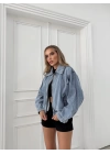 BEL LASTİKLİ ÇİFT CEP KOT CEKET