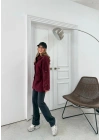 CEPLİ OMUZ APOLET DETAY İÇ ASTARLI KAŞE KABAN BORDO