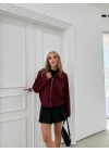 ÇİFT CEP BUKLET KISA CEKET BORDO