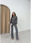 FİTİLLİ HIRKA VE PANTOLONLU İKİLİ EŞOFMAN TAKIMI ANTRASİT