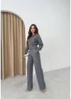 FİTİLLİ HIRKA VE PANTOLONLU İKİLİ EŞOFMAN TAKIMI ANTRASİT