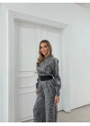 LEOPAR DESEN HIRKA VE PANTOLONLU İKİLİ TAKIM SİYAH