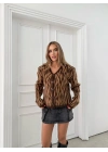 LEOPAR DESEN TRİKO HIRKA