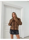 LEOPAR DESEN TRİKO HIRKA
