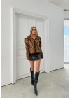 LEOPAR DESEN TRİKO HIRKA