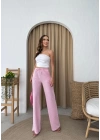 SU YOLU ÇİZGİLİ PANTOLON PEMBE