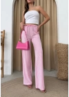 SU YOLU ÇİZGİLİ PANTOLON PEMBE