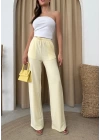 SU YOLU ÇİZGİLİ PANTOLON SARI