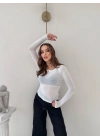 TRANSPARAN MODAL BASİC BLUZ BEYAZ