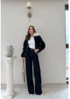 YAKA KÜRK DETAY HIRKA VE PANTOLONLU KOT TAKIM