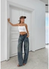YÜKSEK BEL GENİŞ PAÇA JEAN PANTOLON