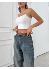 YÜKSEK BEL GENİŞ PAÇA JEAN PANTOLON