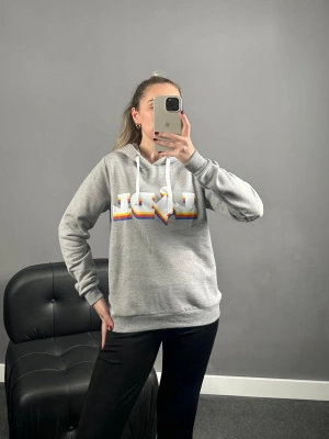 Üç İplik Gri Sweatshirt