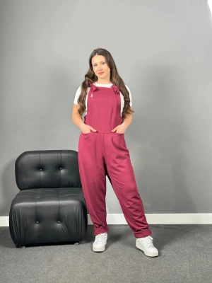 Bordo Pamuklu İhraç Tulum