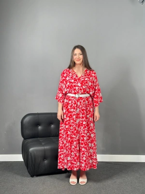 Kırmızı Kruvaze Elbise