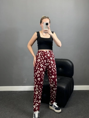 A Kalite Pamuklu Penye Bordo Pijama Altı