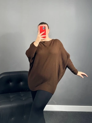 Acı Kahve Yarasa Kol Triko