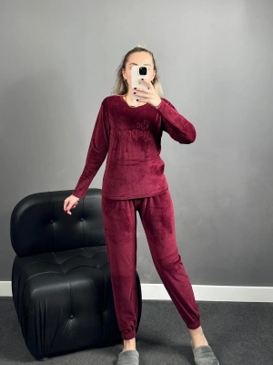 Bordo Fransız Kadife Takım