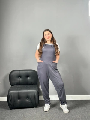 Gri Pamuklu İhraç Tulum