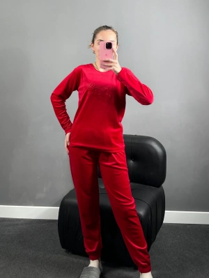 Kırmızı Fransız Kadife Takım