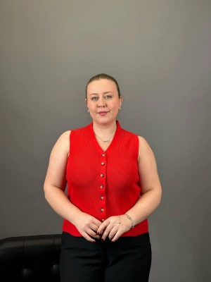 Kırmızı Triko Yelek