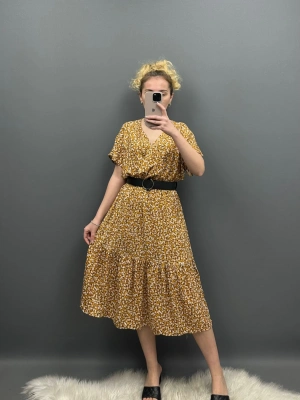 Sarı Çıtır Desen Kruvaze BB