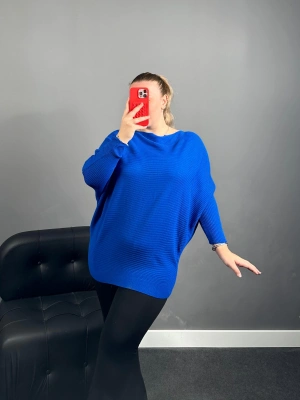 Saks Mavisi Yarasa Kol Triko