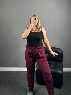 Mürdüm Fransız Kadife Pijama Altı