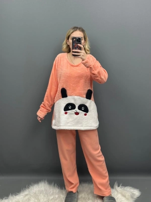 Yavruağzı Panda Polar Pijama Takımı