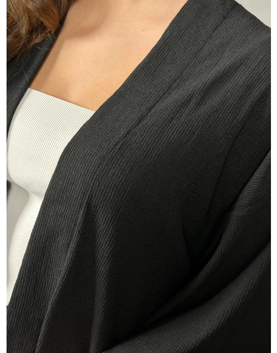 Siyah Kimono Pantolon Takım