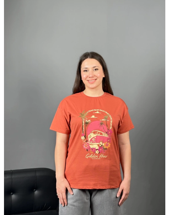 Yavruağzı Golden Hour Pamuklu Tshirt