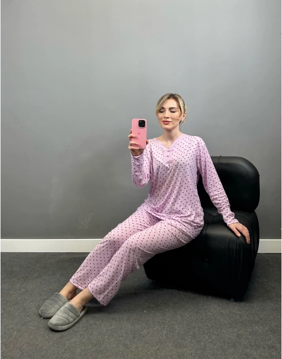 Pembe Kalpli GN Pijama Takımı