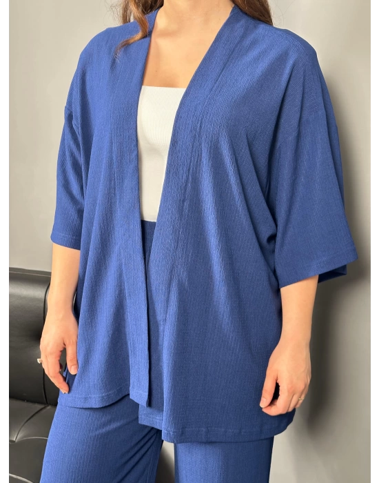 Lacivert Kimono Pantolon Takım