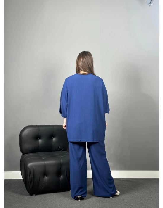 Lacivert Kimono Pantolon Takım