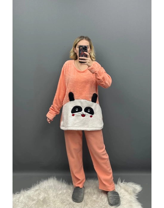 Yavruağzı Panda Polar Pijama Takımı