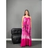 Askılı Pembe Batik Dokuma Elbise