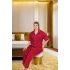 Bordo Premium Kalite Saten Pijama Takımı