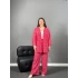 Pembe Çıtır Desenli Kimono Pantolon Takım