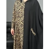 Leopar Yarasa Kol Elbise
