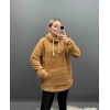 Halatlı Camel Peluş Sweat