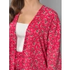 Pembe Çıtır Desenli Kimono Pantolon Takım