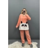 Yavruağzı Panda Polar Pijama Takımı